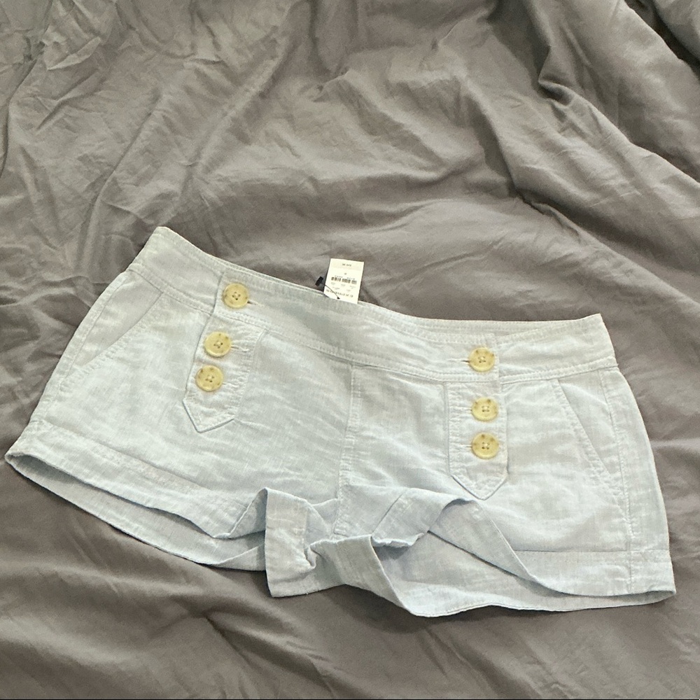Express Light Blue High Waist Women's Shorts
